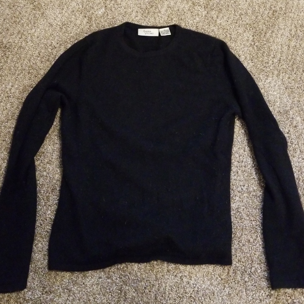 Black 100% Cashmere Sweater